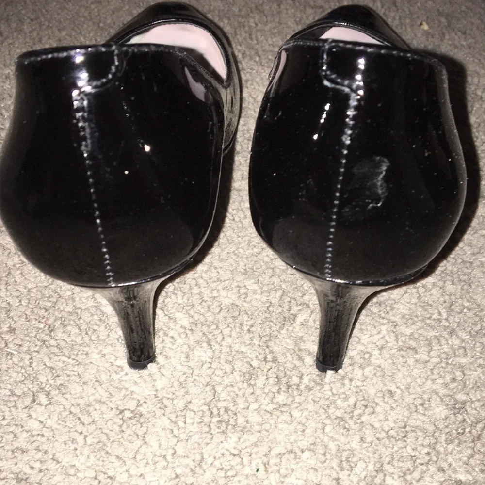 Vince Camuto Desti Black Mid Heel Platform Pump